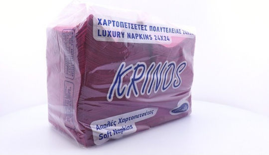 Krinos Χαρτοπετσέτα Πολυτελείας Μπορντό 24x24εκ. 667τμχ
