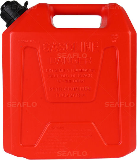 Seaflo Double Position Fuel Container Plastic with Extension Tube 5L Red