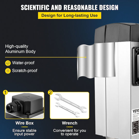 Vevor 3.0kw 220v Air Cooled Spindle Motor Cnc Air Cooling Spindle Motor Cnc Engraving Milling Machine