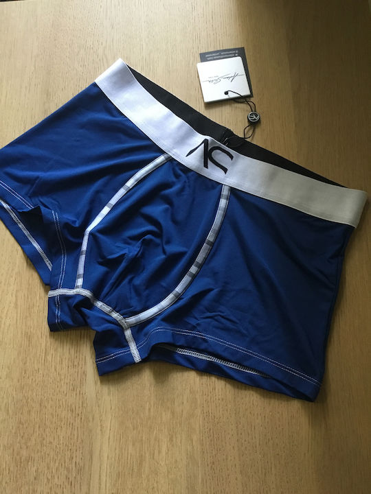 Men's Boxer Dark Blue with Patterns