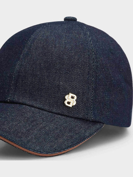 Boss Șapcă Din Denim De Bumbac Double B Monogram Ari-d-fl Albastru Închis Jockey Pentru Femei Albastru Închis 50544421-404