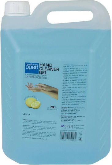 Open Care Gel cu Acțiune Antiseptică și cu 80% Alcool 4lt 1buc