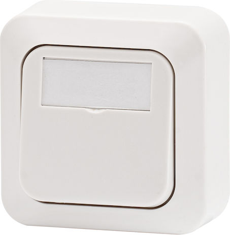 Bassiakos Complete Wall Push Bell Button with Frame White U1158