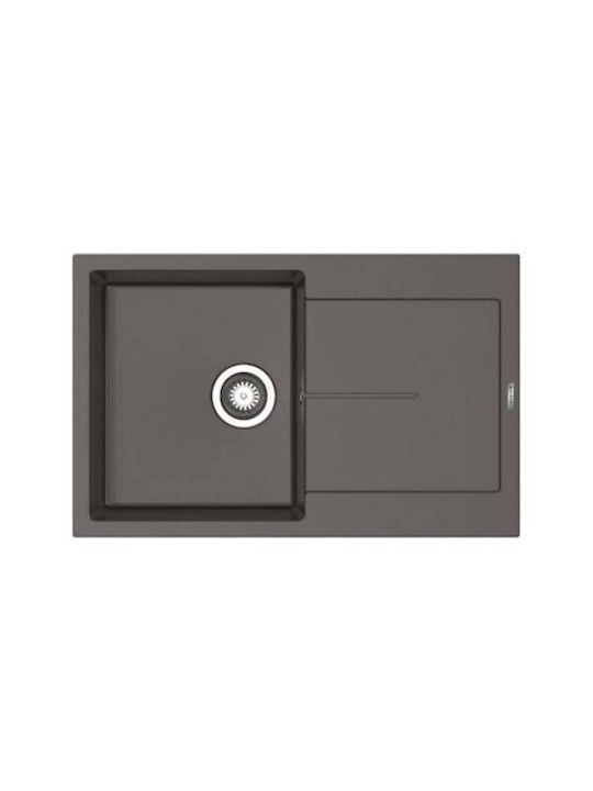 Pyramis Ithaka 1B 1D 070243411 Drop-In Мивка от Синтетичен Гранит Ш79xД50см Желязно сиво