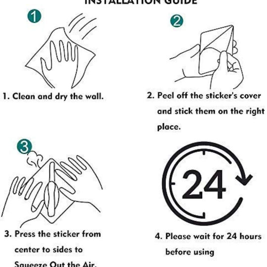 Adhesive Wall Hooks Set 4 Pieces 11kzn10