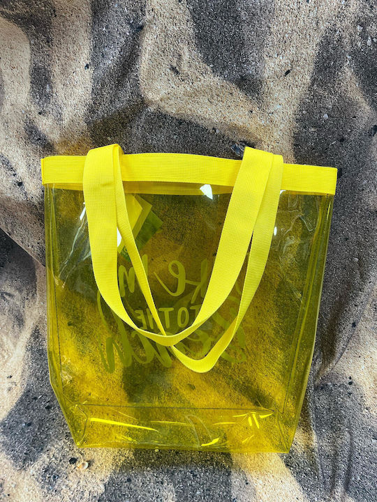 Miami Beach Geantă De Plajă Din Plastic Galbenă