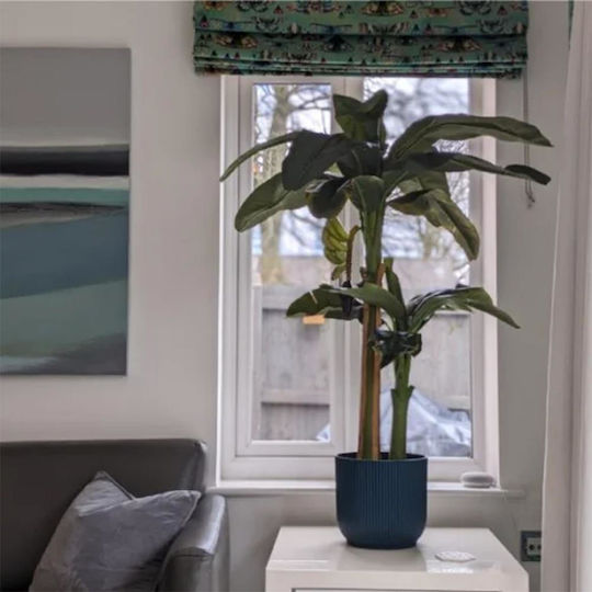 Artificial Banana Tree H1.8m 9 Fabric Leaves Black Pot Ø15cm