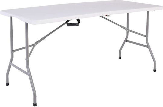 Τραπέζι Catering Πτυσσόμενο 180x70x74 Άσπρο, γκρι