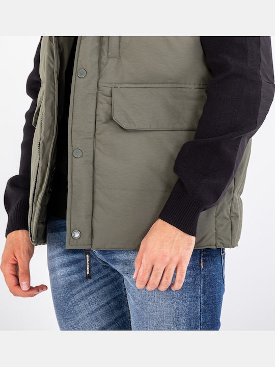 Ärmellos Winter Jacke Puffer Grün