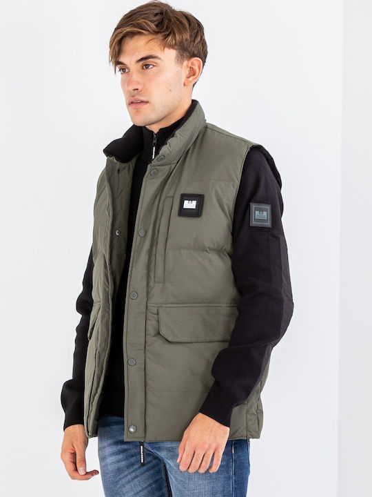 Ärmellos Winter Jacke Puffer Grün