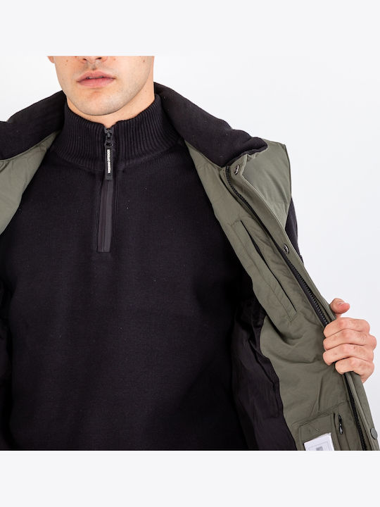 Ärmellos Winter Jacke Puffer Grün
