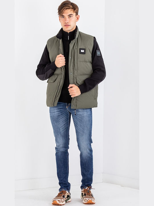 Ärmellos Winter Jacke Puffer Grün