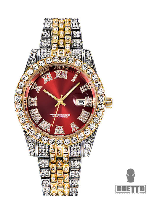 Ghetto Women's Watch with Gold Metal Bracelet