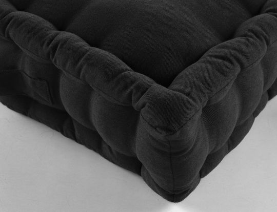 Atmosphera Floor Pillow Twily Douceur D'intérieur 100% Cotton Black 50x50cm