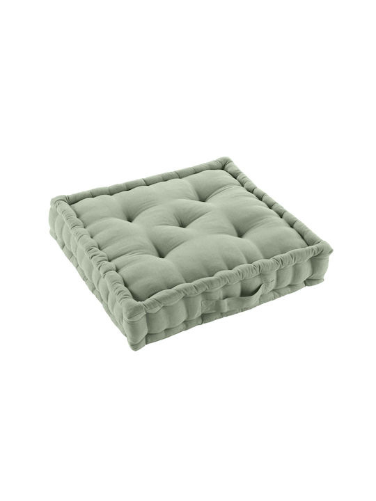 Atmosphera Sofa Cushion Twily Douceur D'intérieur From 100% Cotton Green Mint 50x50cm