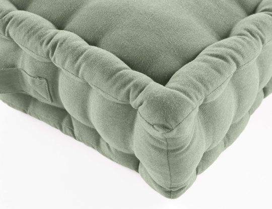 Atmosphera Sofa Cushion Twily Douceur D'intérieur From 100% Cotton Green Mint 50x50cm