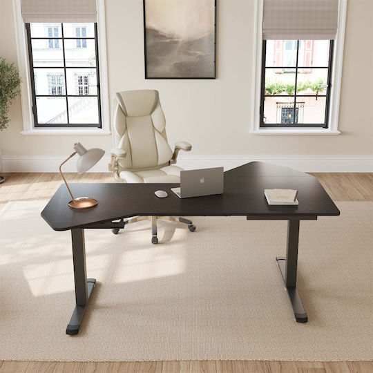 Desk Wooden Gray 141.2x177.8x121.9cm