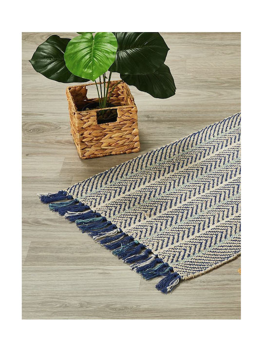 Whitegg Πατ63 Βαμβακερό με Κρόσια 50x80cm Blue