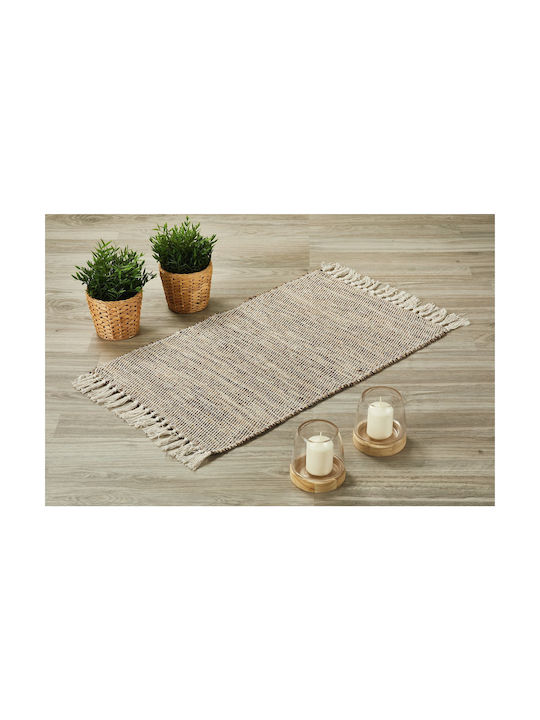 Whitegg Πατ62 Χαλί Ορθογώνιο Βαμβακερό Beige 50x80cm