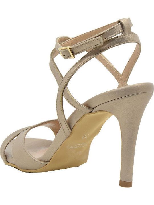Leder Sandalen Beige