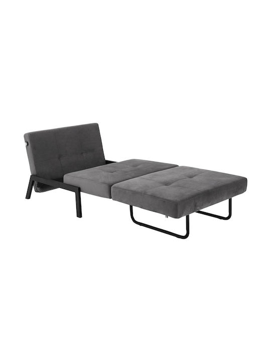 Constance Schlafsessel Samt Grey 95x92x66cm
