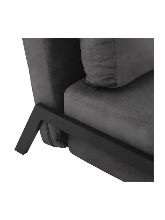 Constance Schlafsessel Samt Grey 95x92x66cm