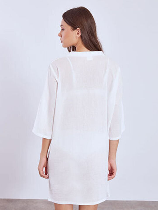 Ferrari Group Women's Caftan Beachwear White