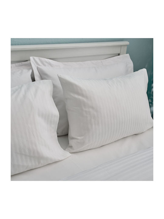 Charalambidis Textiles Duvet Cover Single 160x240 Stripe White