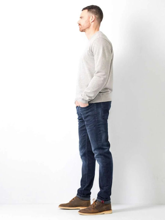Ind Russel Men's Jeans Trousers with Relaxed Tapered Application Blue Black