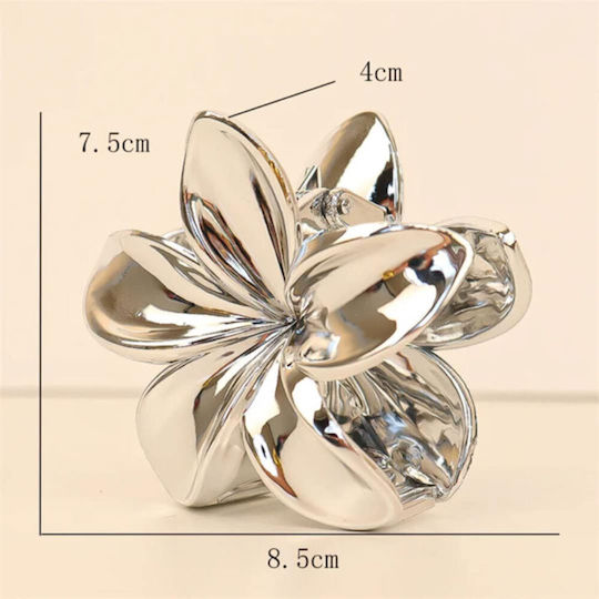 Hair Clips Claw Mirror Flower In Gold Silver 12 Pieces A16001