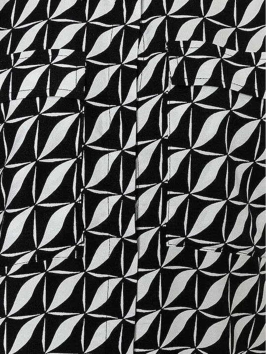 Kurzärmelig Damen Hemd Black