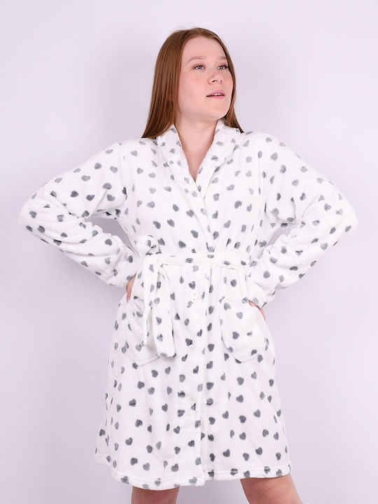 Tress Winter Damen Robe White