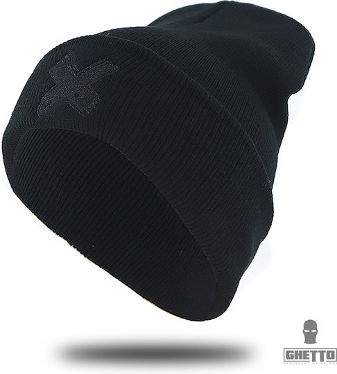 Beanie Unisex Beanie Gestrickt in Schwarz Farbe