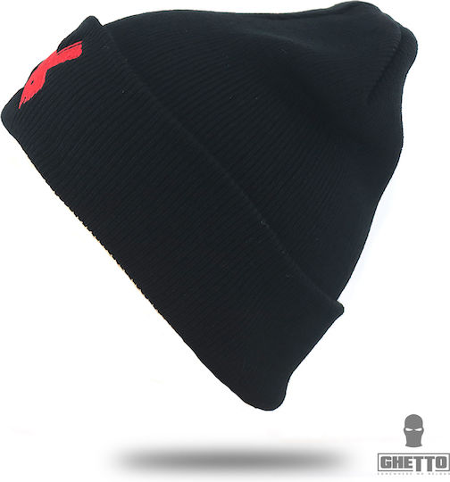 Beanie Unisex Σκούφος Πλεκτός σε Κόκκινο χρώμα