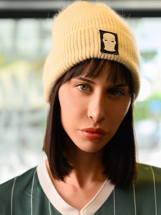 Beanie Unisex Σκούφος Πλεκτός σε Ροζ χρώμα