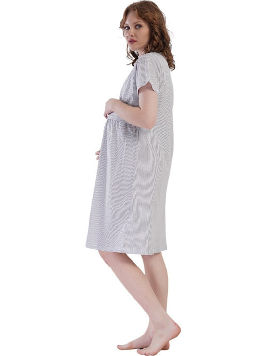 Vienetta Secret Nightgown Maternity & Nursing Gray