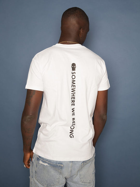 Ghetto Somewherewebelong White Short Sleeve T-shirt for Men