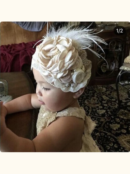 TakTakBaby Kids Hair Ribbon in Beige Color