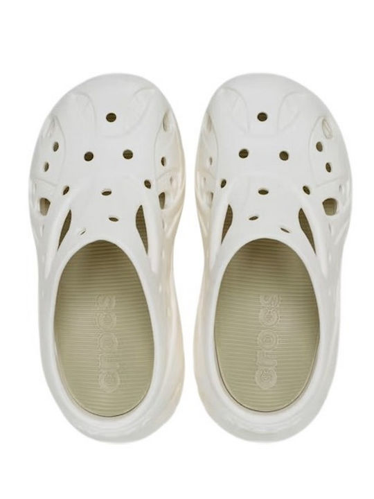Crocs Caged Γυναικεία Σαμπό Λευκά
