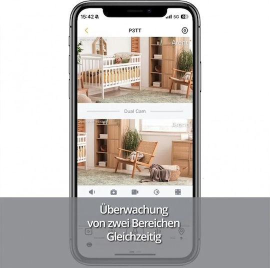 Arenti P3TT-EU IP Dual Κάμερα Παρακολούθησης Wi-Fi Full HD+ 4MP με Αμφίδρομη Επικοινωνία