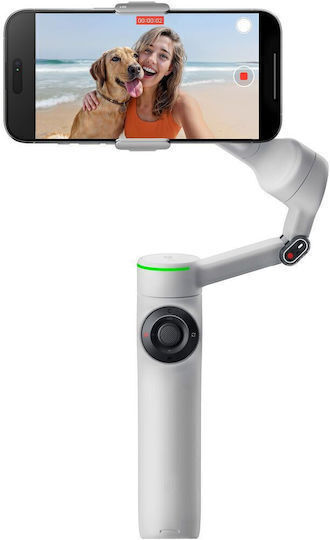 Insta360 Flow 2 AI Tracker Bundle Phone Gimbal with 3 Axis Stabilization and 10 Operating Hours Gray