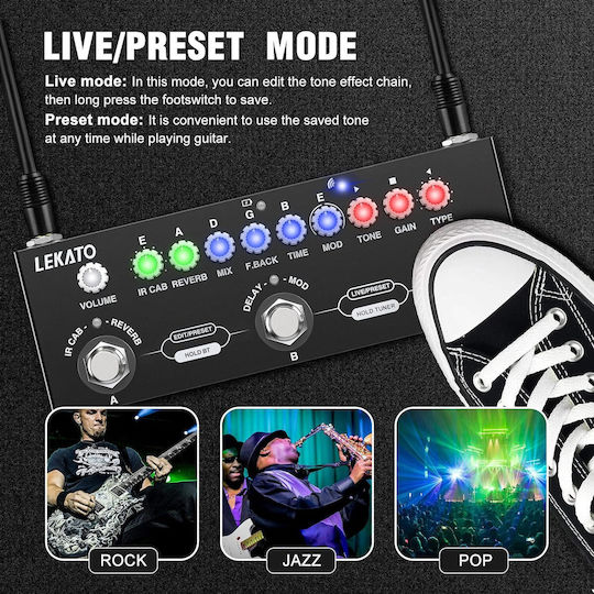 Overdrive 2 X001K4KCJR Pedală Amplificator Corul / Întârziere / Distorsiune / Reverberație Chitară electrică