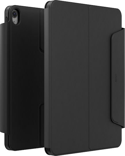 Uniq Rovus Snapmount Magnetic 360 Флип капак Въртящ се Устойчив Черен (iPad 11 A16 (2025), iPad 10.9 10)