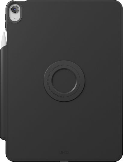 Uniq Rovus Snapmount Magnetic 360 Флип капак Въртящ се Устойчив Черен (iPad 11 A16 (2025), iPad 10.9 10)