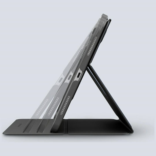 Uniq Rovus Snapmount Magnetic 360 Флип капак Въртящ се Устойчив Черен (iPad 11 A16 (2025), iPad 10.9 10)