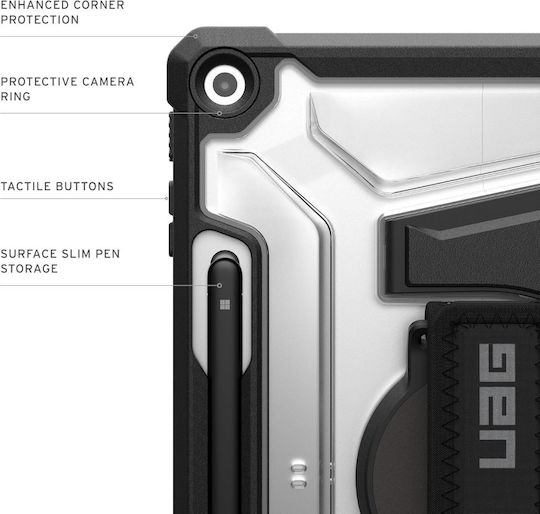 UAG Plasma Τσάντα Περιστρεφόμενη Ανθεκτική με Πληκτρολόγιο Διάφανη (Microsoft Surface Pro 12" (1st - 2025))