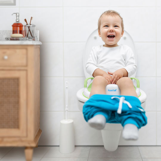 Kleinkinder-Toilettensitz mit Griffen Grün