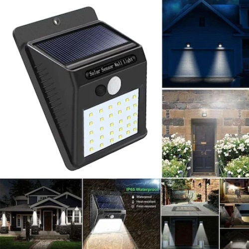 Montat pe perete Lampă Solară 0.55W cu Senzor de Mișcare IP65
