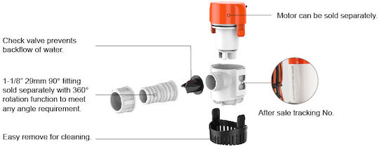 Αντλία Σεντίνας Ανεπιστροφή Seaflo 800gph 29mm 24v