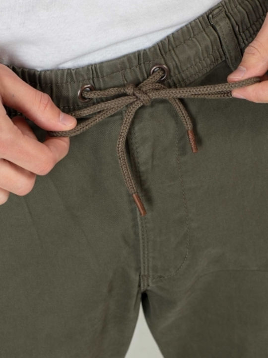 Reflex Rib Pant Παντελόνι σε Slim Εφαρμογή Olive